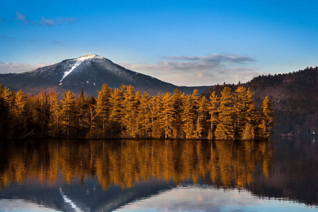 mountain and lake