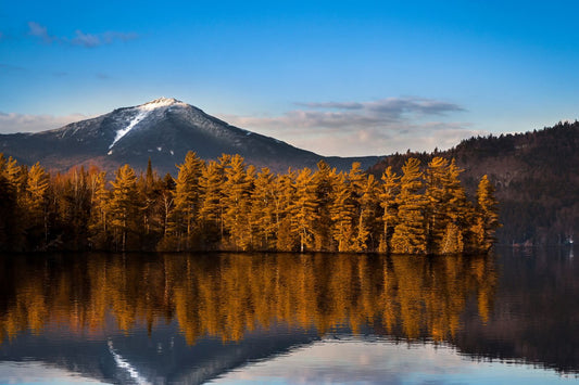 mountain and lake