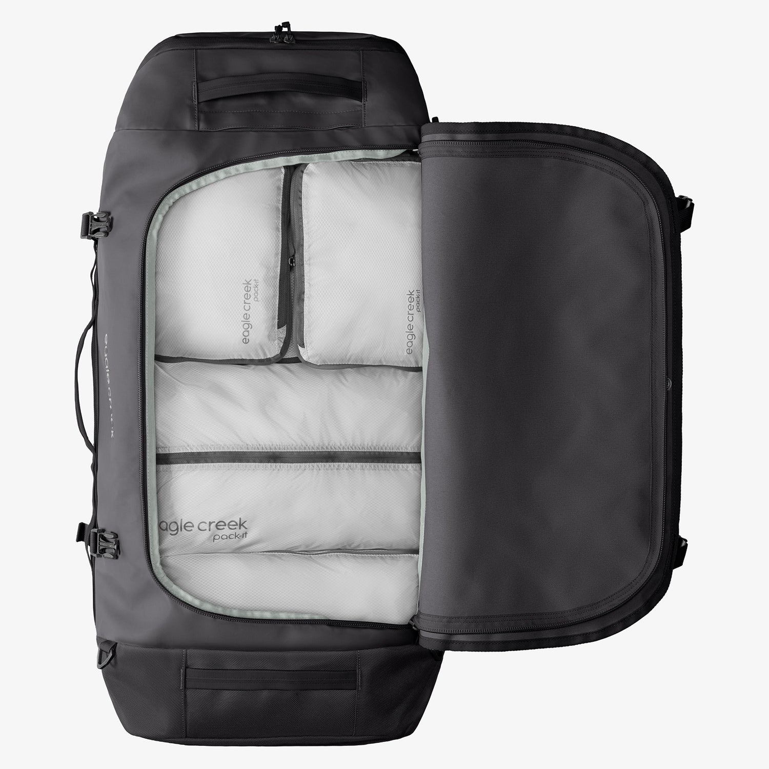 Black Duffle Bag Internal Organization Eagle Creek