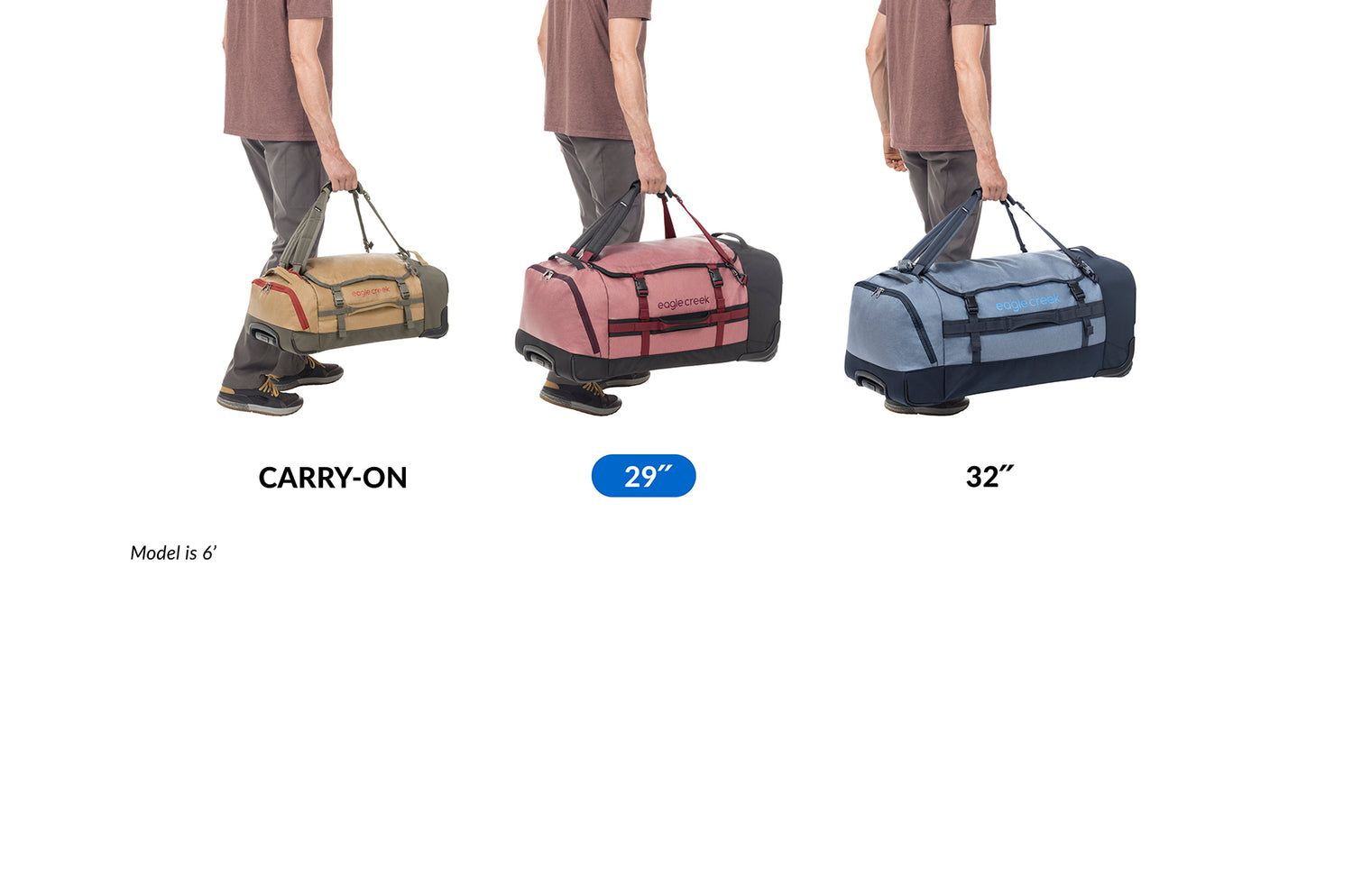 Safari Brown Convertible Duffel Luggage with Wheels