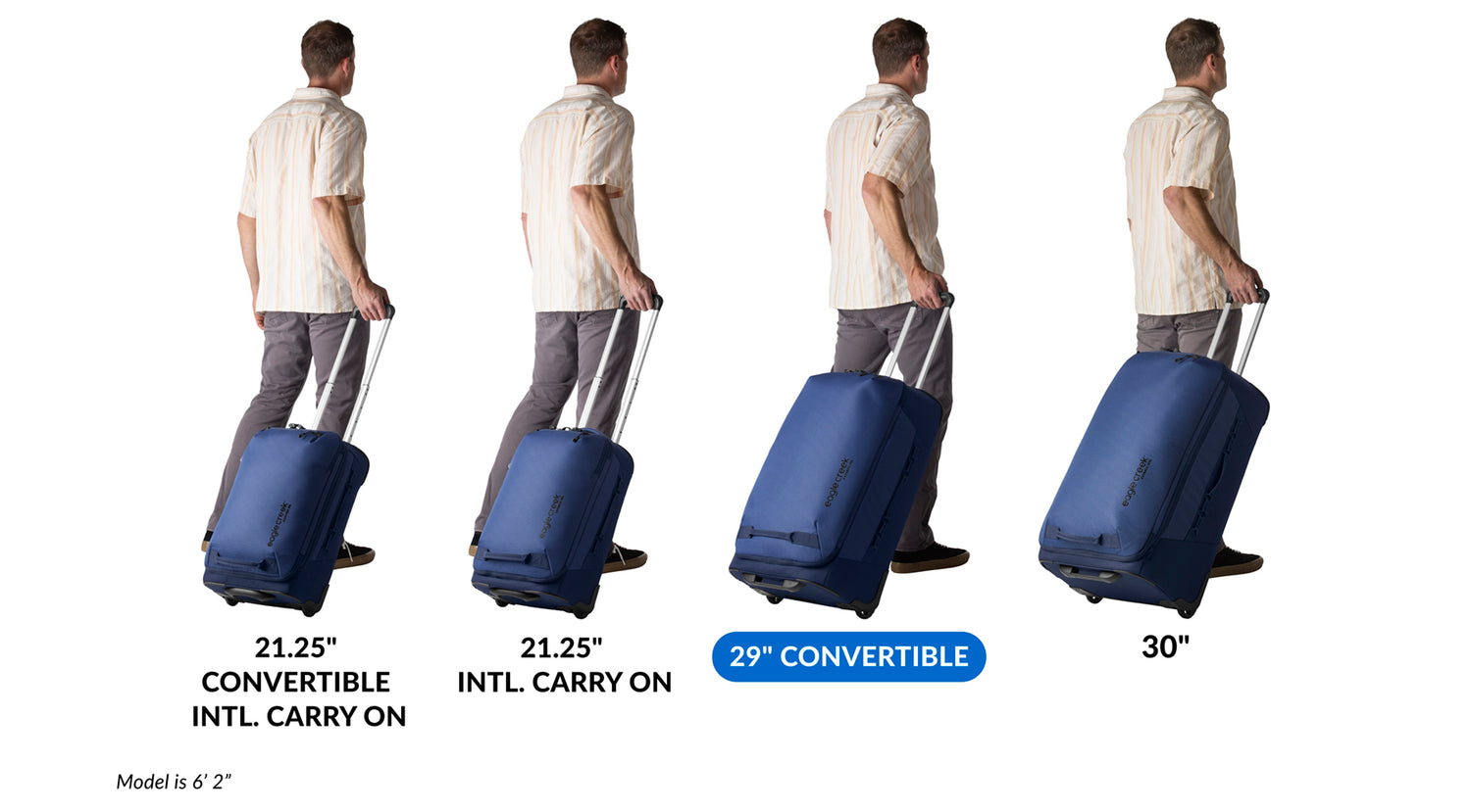 Black Convertible 29 Wheeled Luggage